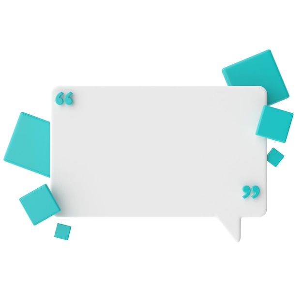 3D-Textfeld mit Sprechblase