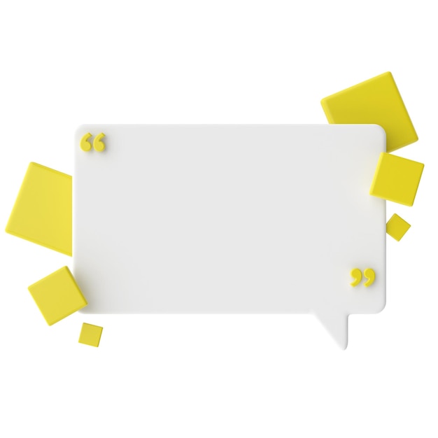 3D-Textfeld mit Sprechblase