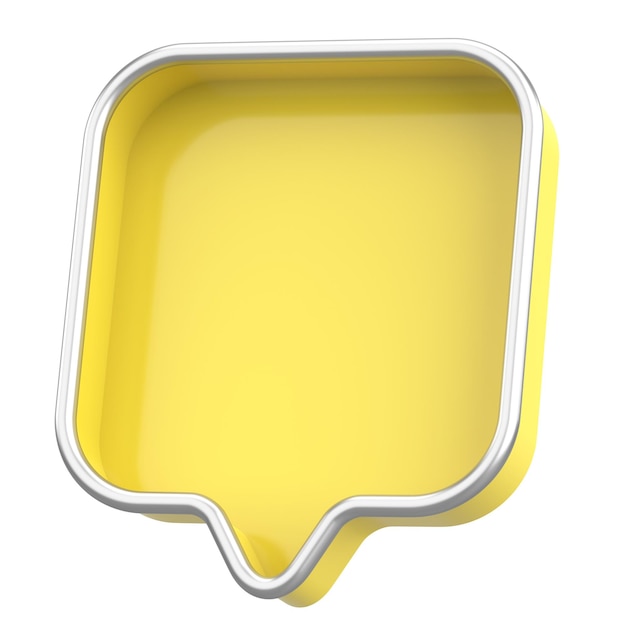 3D-Textfeld Sprachblase 3D-Illustration