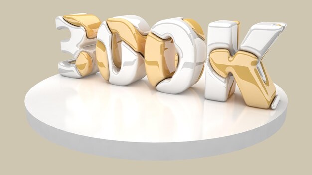 3d texto 300k seguidor