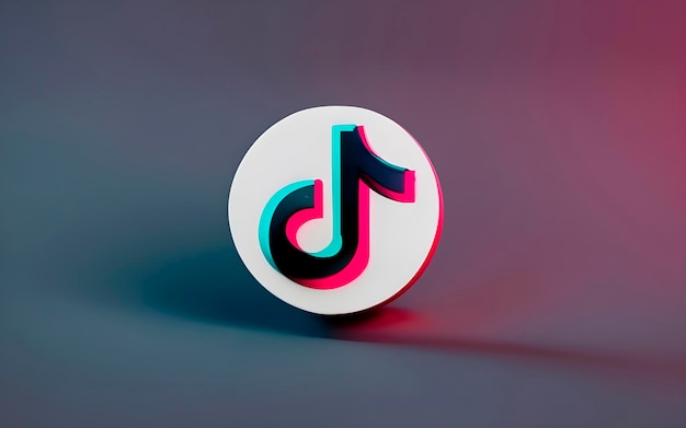 3D-Tiktok-Symbol ai generiert