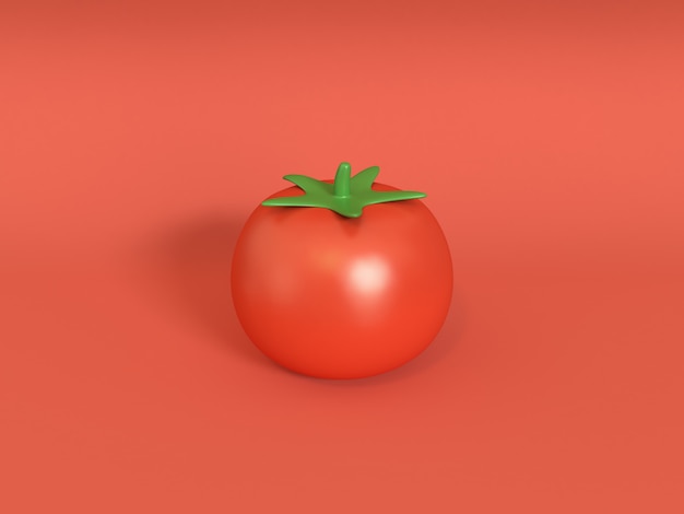 3D-Tomaten-Cartoon-Stil