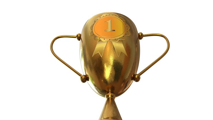Foto 3d trophy gold award