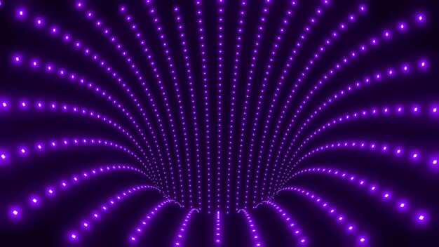 Foto 3d túnel roxo luzes composição central