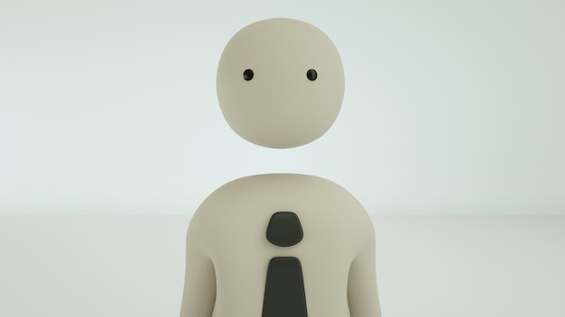 3D übertragen Geschäfts-Piktogramm-Charakter-Haltung