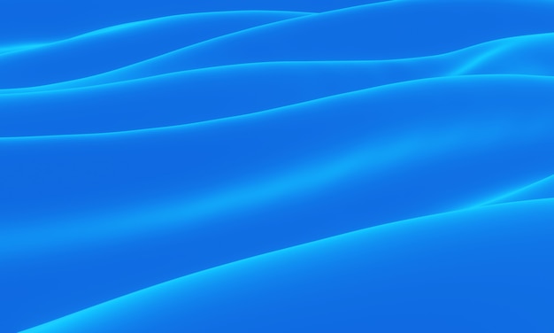 3D übertrug abstraktes blaues gewelltes Tuch. Wellenförmiger Hintergrund.