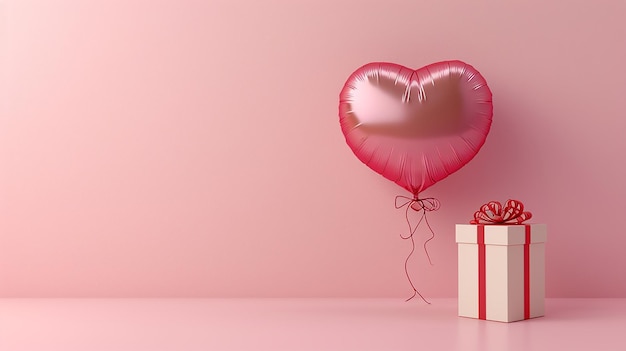 3d-Valentines-Tag-Hintergrund mit Kopierraum für Text Leer Leerraum