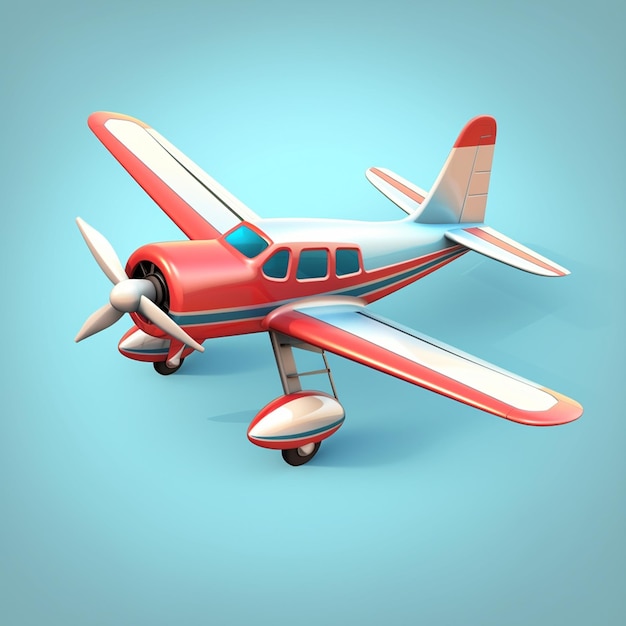 3D-Vektorillustration eines Flugzeugs