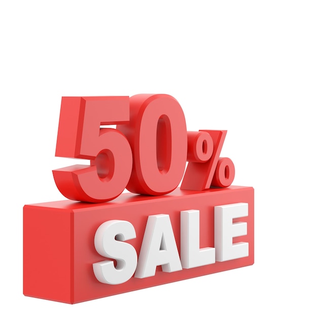 3D venda de cinquenta por cento 50 venda decoração de banner de venda