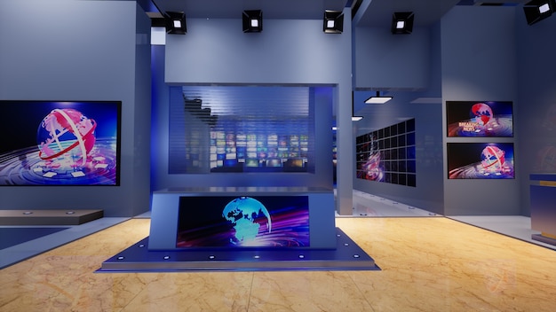 3D Virtual TV Studio Nachrichten