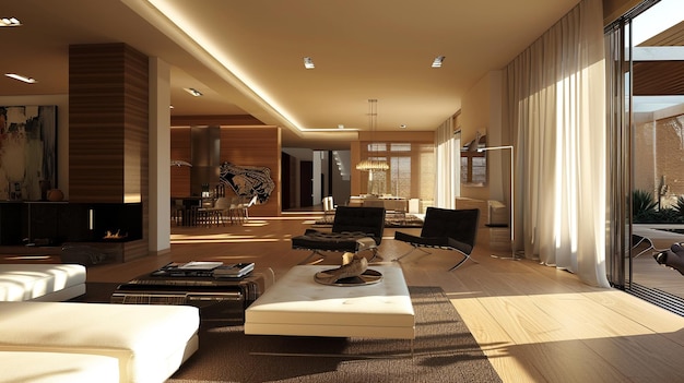 3D-Visualisierung des Luxushauses 3D-Rendering