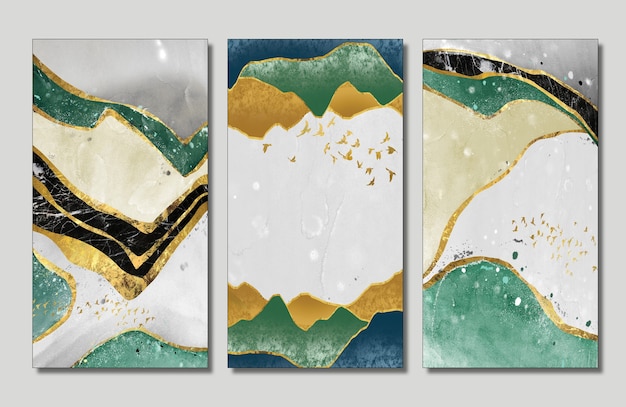 3D Wallpaper für Wandrahmen Harz Geode und abstrakte Kunst funktionale Kunst wie Aquarell Geode