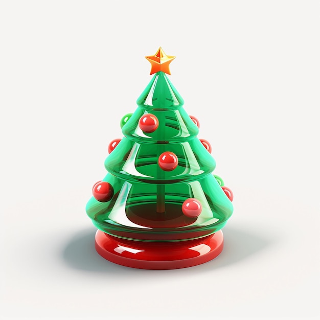 3D-Weihnachtsbaum aus Glas