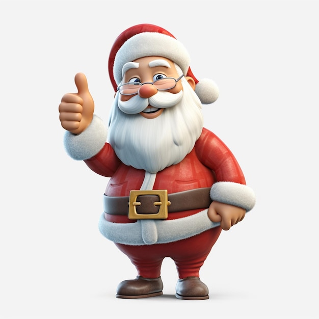 3D-Weihnachtsmann-Figur