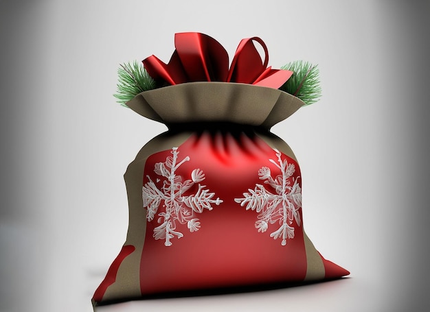 Foto 3d-weihnachtsmann-sack