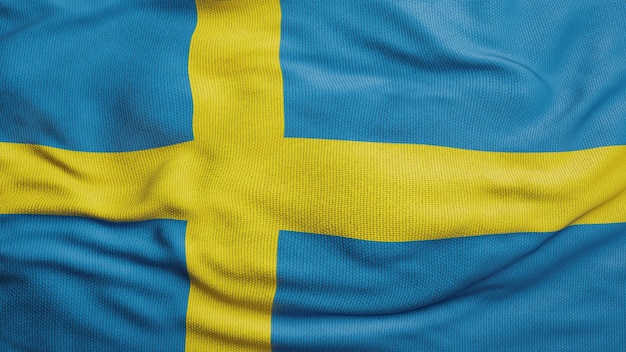 3D-Wellen-Textur der schwedischen Flagge