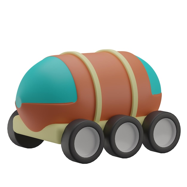 3D-Weltraumauto-Illustration