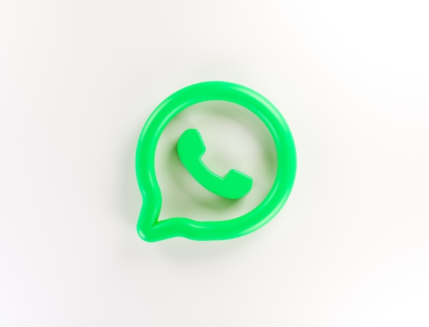 3D-Whatsapp-Anwendungslogo-Hintergrund