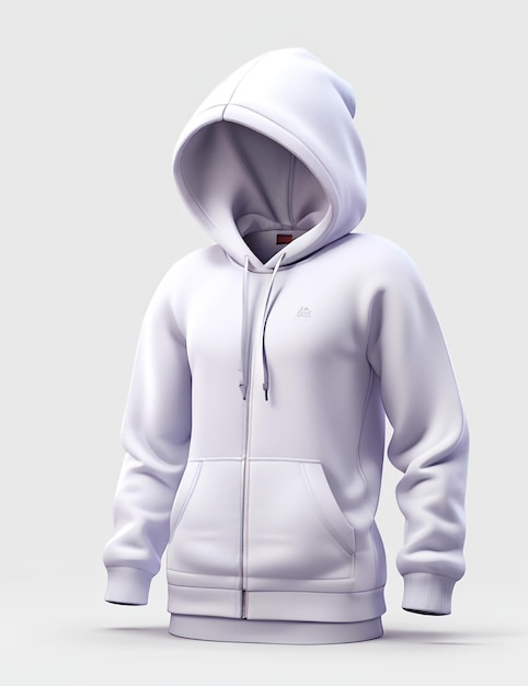 Foto 3d white hoodie mockup background