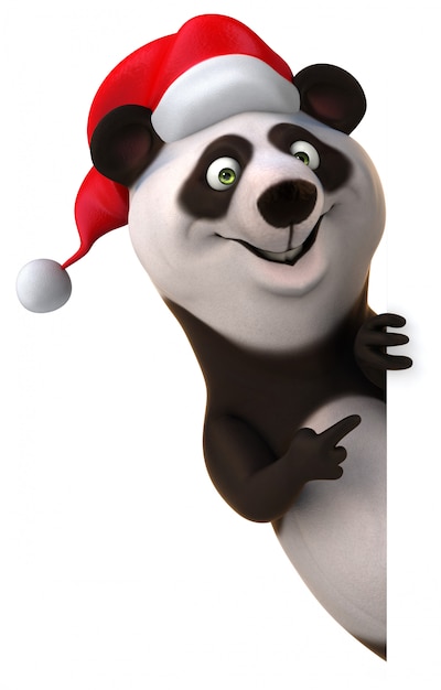 3D-Wiedergabe des lustigen Pandabären