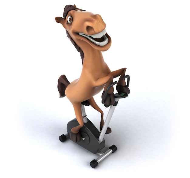 3D-Wiedergabe des lustigen Pferdes