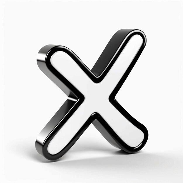 3d X-Buchstaben-Symbol 3d-Illustration