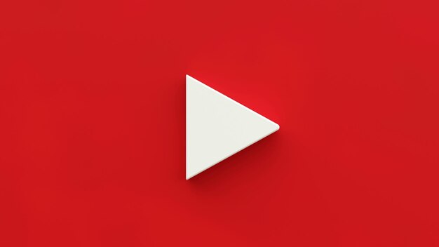 3D-YouTube-Logo-Hintergrund-Design-Asset Social-Media-Illustration