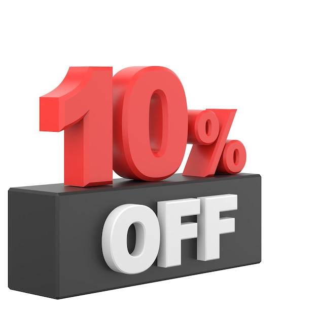 3D zehn Prozent Rabatt 10 Rabatt Black Friday Sale