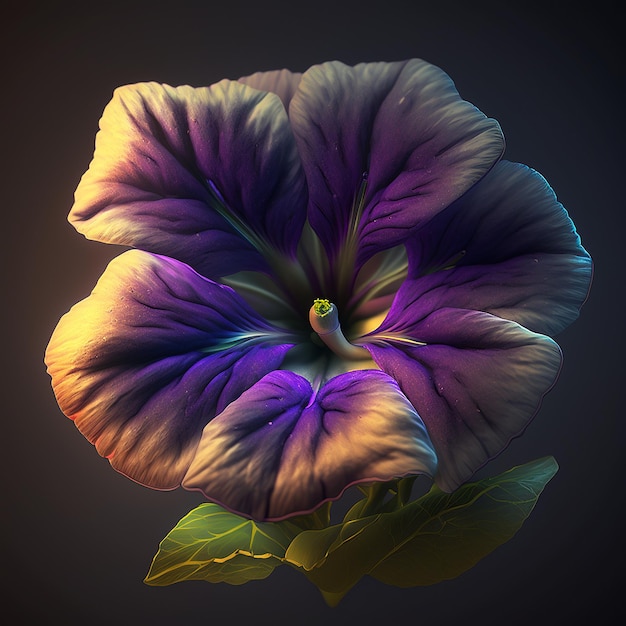 3DPetunia-Blumenwandkunst Ai generiert