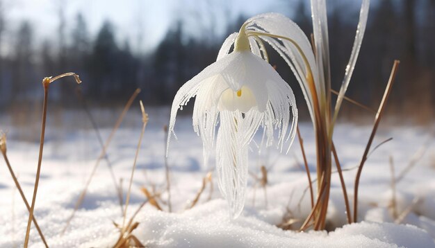 3Imagem renderizada de uma única e elegante gotícula de neve