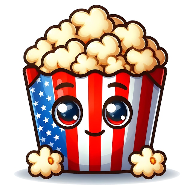 4. Juli Schöne Popcorn-Clip-Art