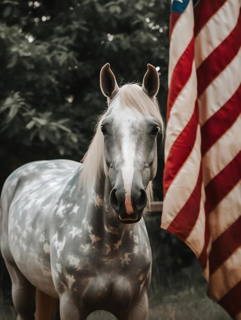 4 de julio día patriótico de la independencia del caballo