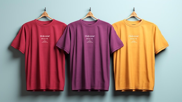 4 maquetas de camisetas de gran tamaño IA generativa