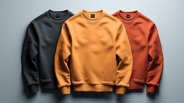 4 Modelle von 3D-Sweatshirts für Herren mit generativer KI