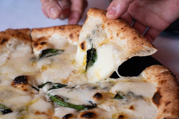 4 tipos de pizza de queso