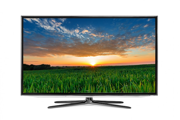 4K-Monitor isoliert auf weiß