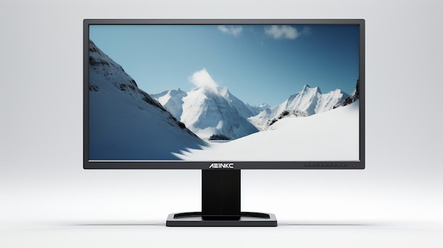 4K-Monitor isoliert auf weißem AI Generative