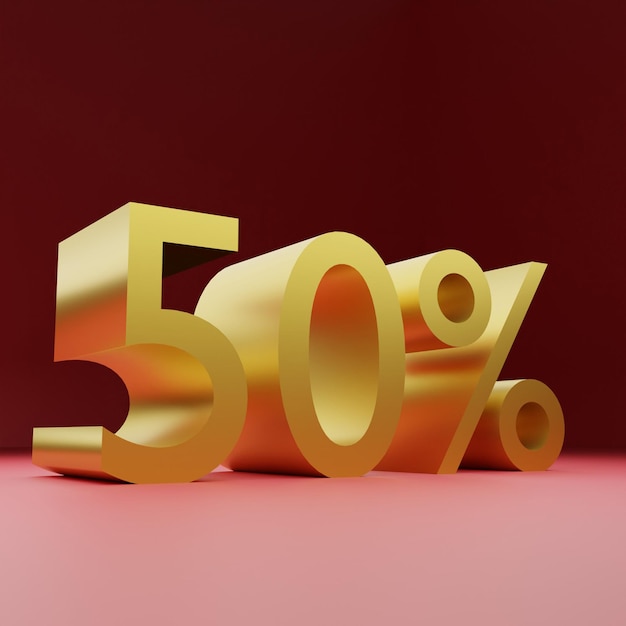 50% de descuento en la etiqueta de precio de oferta de descuento de venta de oro