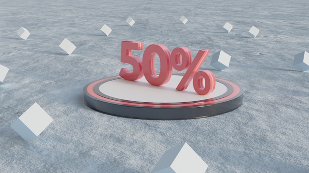 50% Rabatt auf 3D-Rendering-Nummern