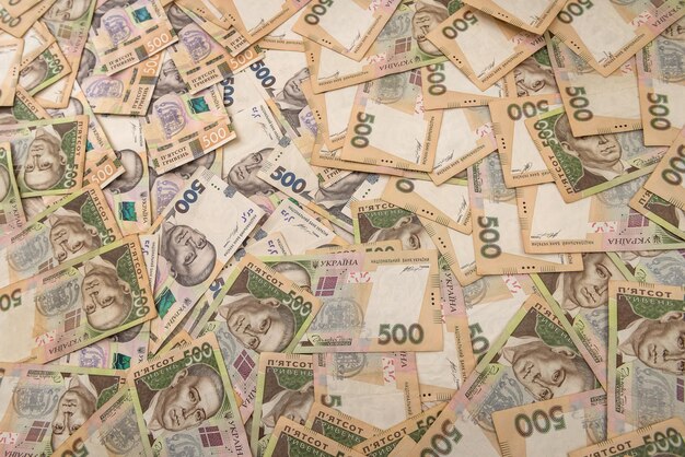 500 jrivnia ucraniana como fondo sólido. Concepto de dinero.