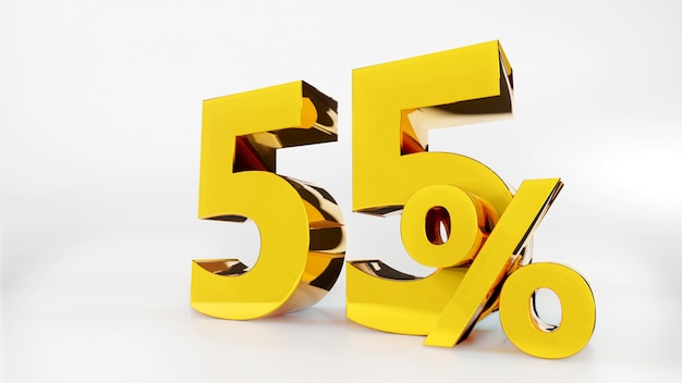 55% goldenes Symbol