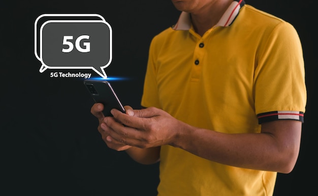 Foto 5g es la quinta generación de redes inalámbricas y tiene mayores velocidades de carga y descarga.