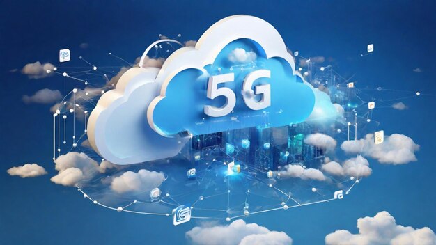 5G-Netzwerk-Technologie, die von ai generiert wird