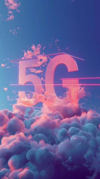 5G-Netzwerk-Technologie, die von ai generiert wird