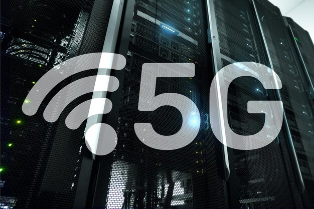 5G schnelle drahtlose Internetverbindung Kommunikationskonzept für mobile Technologie