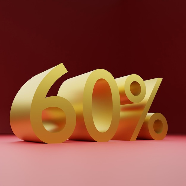 60% de descuento en la etiqueta de precio de oferta de descuento de venta de oro