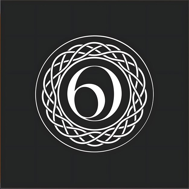 60th Anniversary Symbol Logo mit einer stilisierten 60 in der Cente Collage Einfaches kreatives Designkonzept