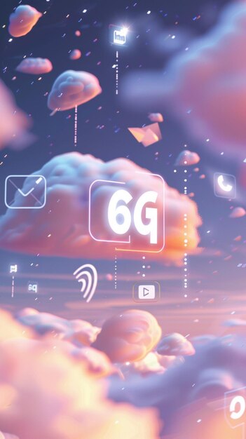 6G-Netzwerk der nächsten Generation, erzeugt von AI