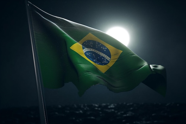 7 de setembro Fogos de artifício do Dia da Independência do Brasil Bandeira do Brasil verde amarelo e azul cartão comemorativo Em 7 de setembro de 1822, o Brasil declarou a independência de Portugal