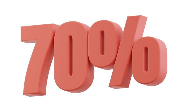 70% de desconto em renderização 3D Ilustração para publicidade